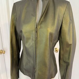 Olive Green Leather Jacket